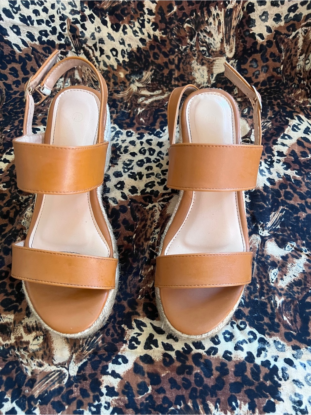 Women’s Tan Platform Slingback Sandals